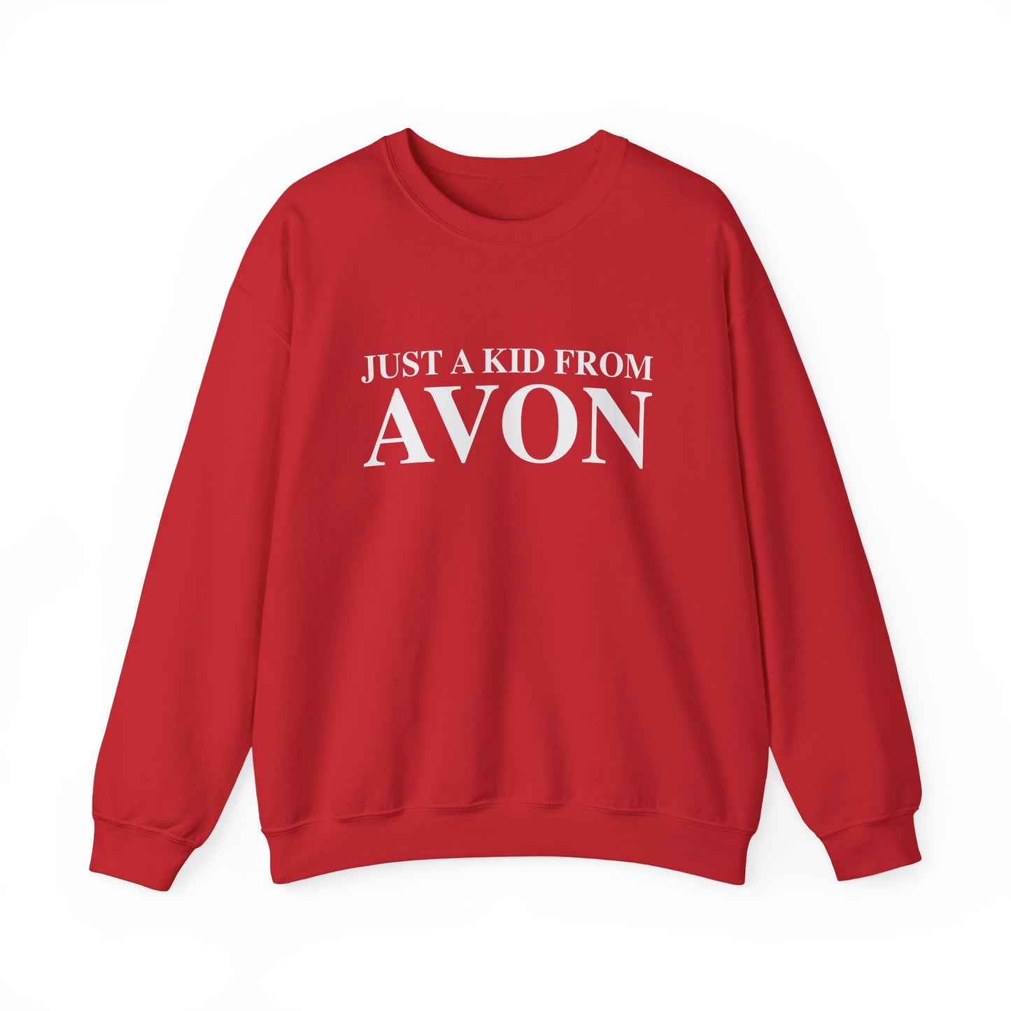 Just a kid from Avon Unisex Heavy Blend™ Crewneck Sweatshirt