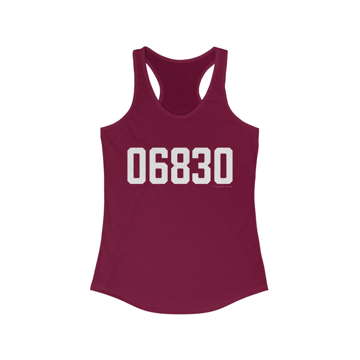 06830 - Greenwich CT Zip Code Women's Ideal Racerback Tank Top