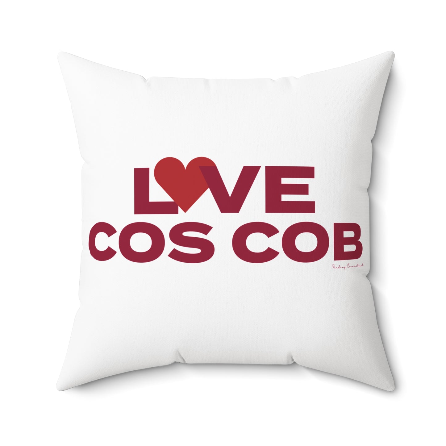 Love Cos Cob Spun Polyester Square Pillow