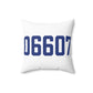 06607 Bridgeport Connecticut Zip Code Spun Polyester Square Pillow