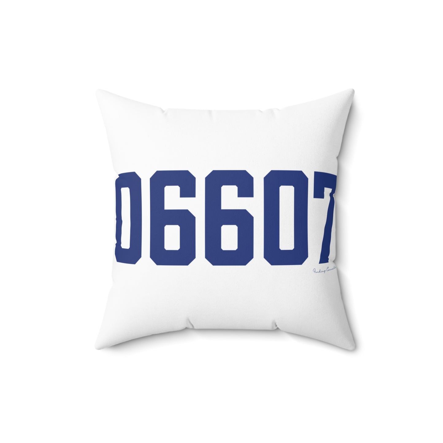 06607 Bridgeport Connecticut Zip Code Spun Polyester Square Pillow