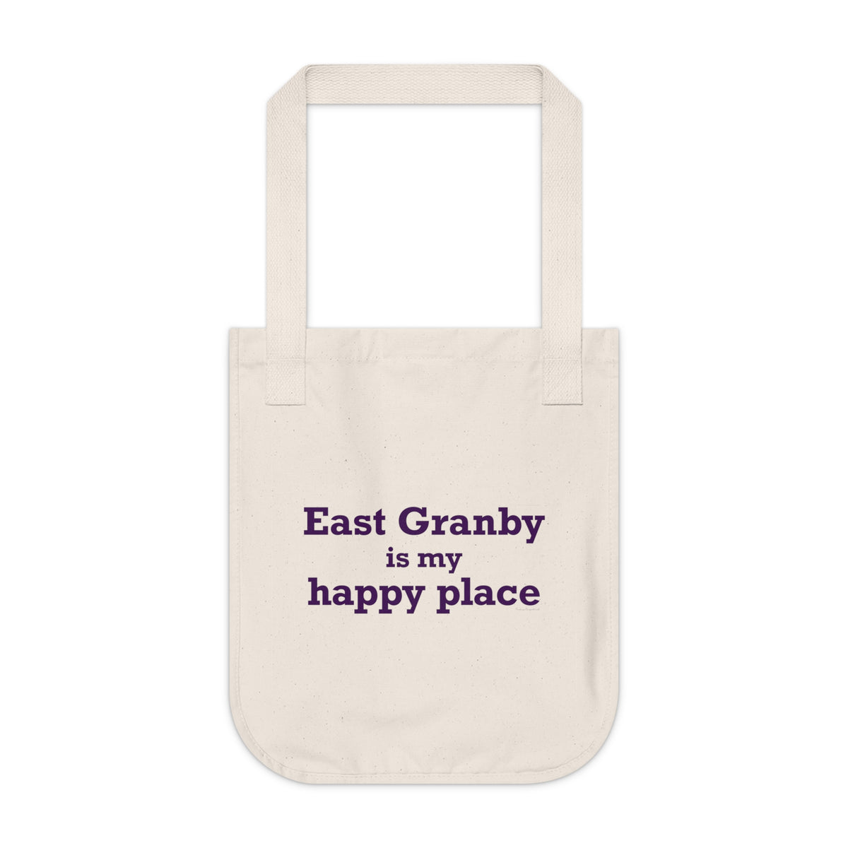 East Granby is My Happy Place Organic Canvas Tote Bag
