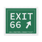 Vintage Exit 66 WCP Sign Matte Canvas, Stretched, 1.25"
