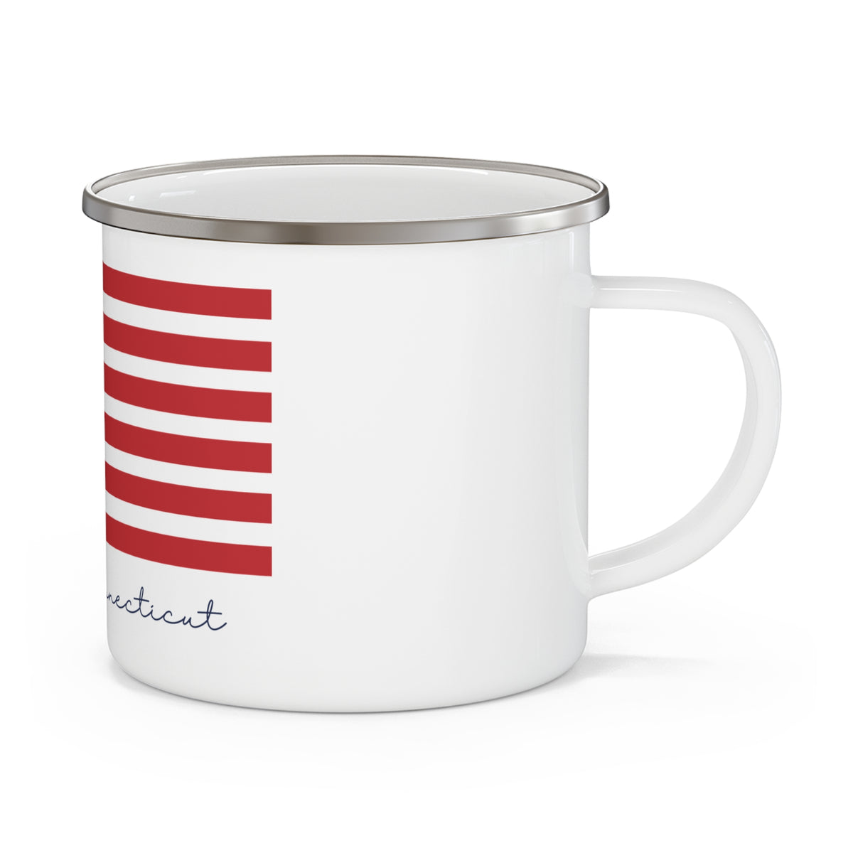 Ledyard Connecticut Flag Enamel Camping Mug
