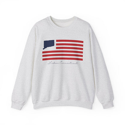 Lisbon Connecticut Flag Unisex Heavy Blend™ Crewneck Sweatshirt