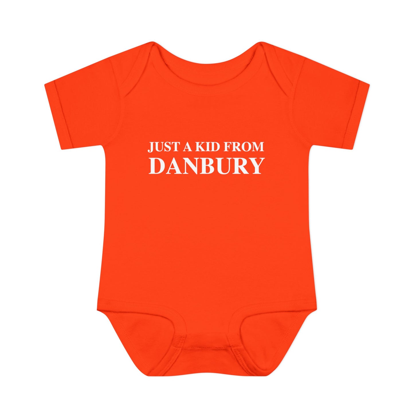 Just a kid from Danbury Infant Baby Rib Bodysuit