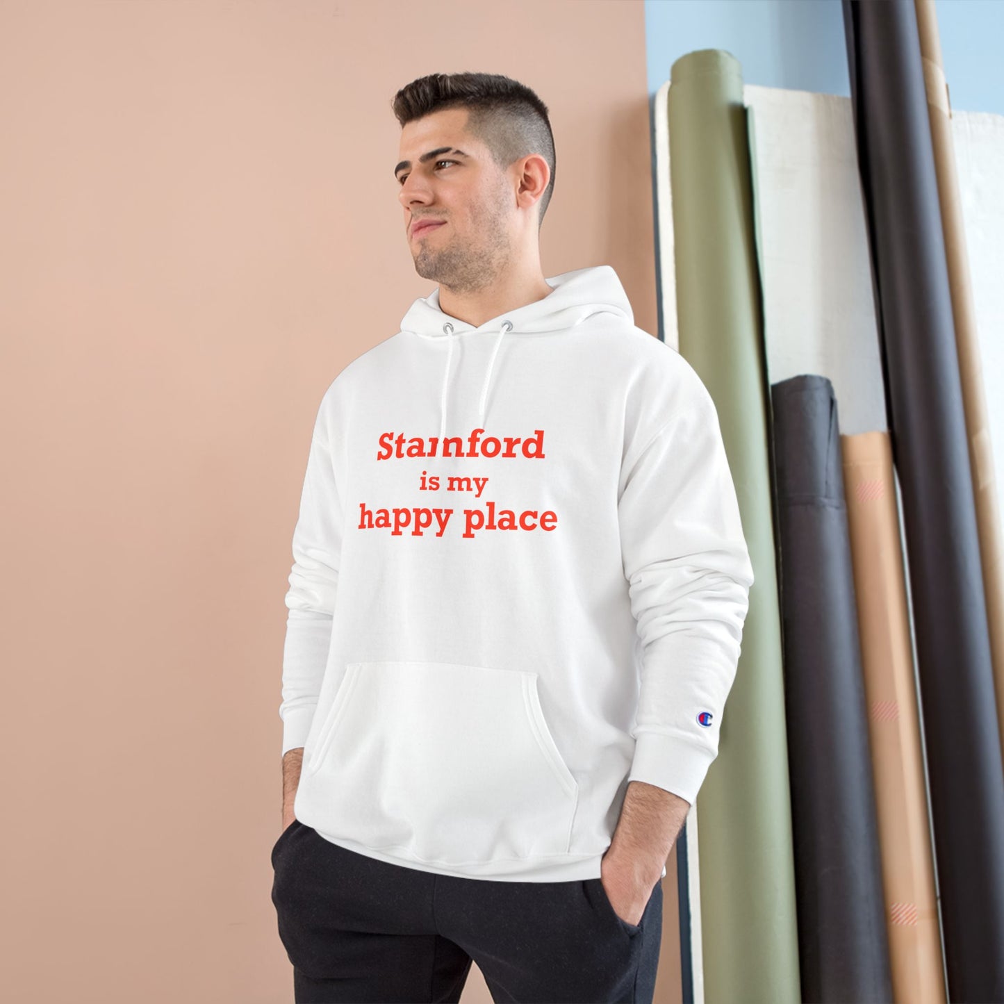 Stamford Is My Happy Place Champion Hoodie
