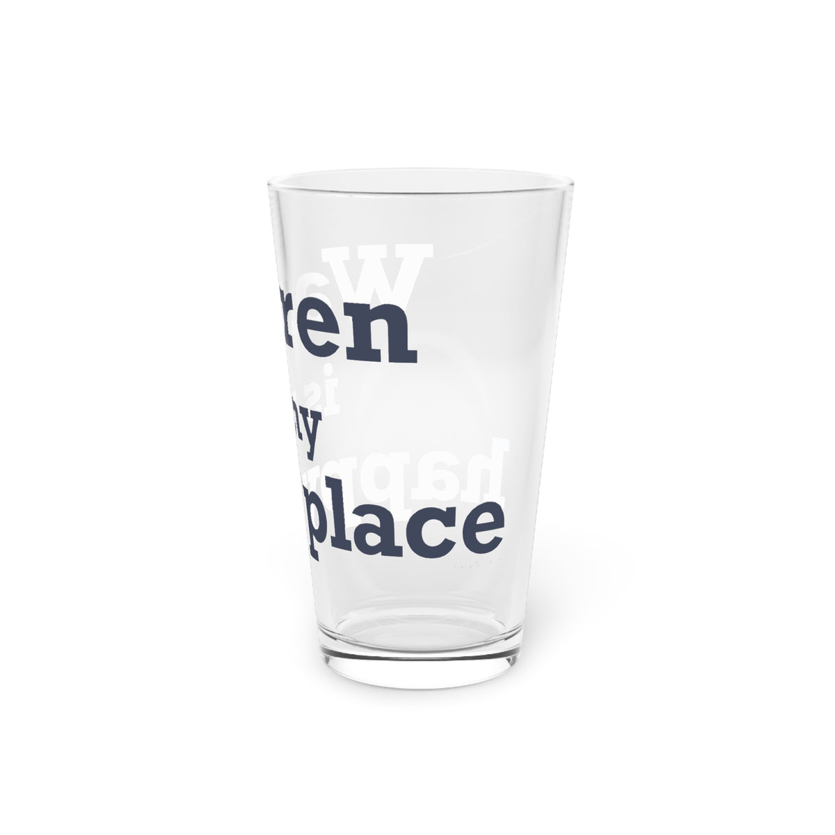 Warren is My Happy Place Pint Glass, 16oz