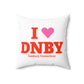 I Heart DNBY Spun Polyester Square Pillow