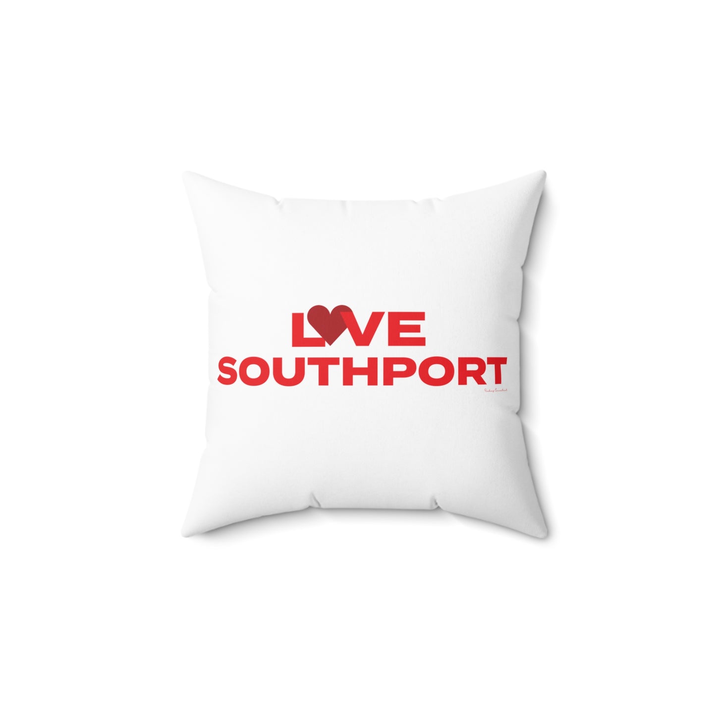 Love Southport Spun Polyester Square Pillow