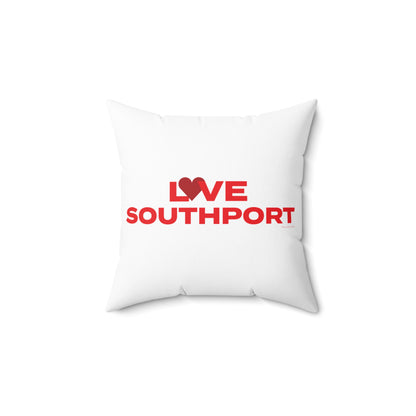 Love Southport Spun Polyester Square Pillow