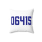 06415 Colchester Connecticut Zip Code Spun Polyester Square Pillow