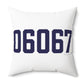 06067 Rocky Hill Connecticut Zip Code Polyester Square Pillow