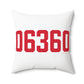 06360 Norwich Connecticut Zip Code Spun Polyester Square Pillow