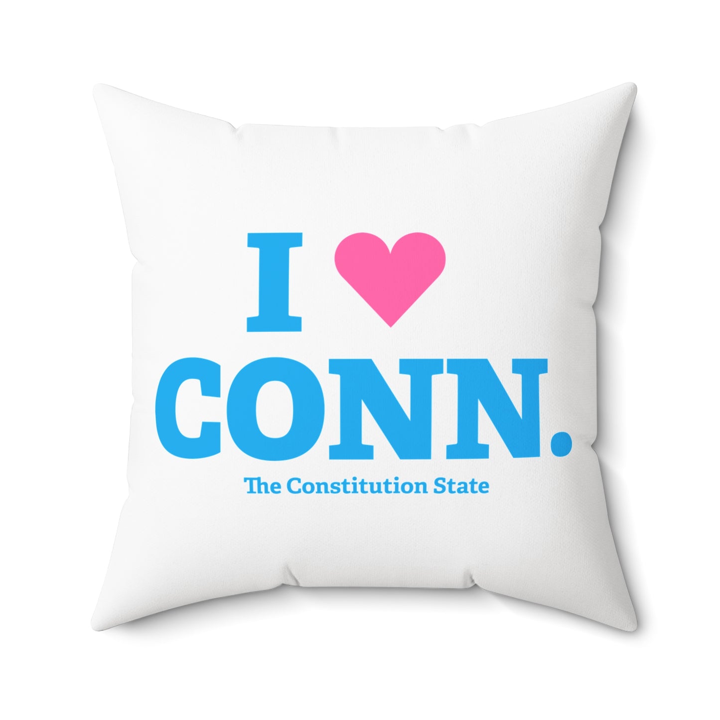 I Heart CONN. Spun Polyester Square Pillow