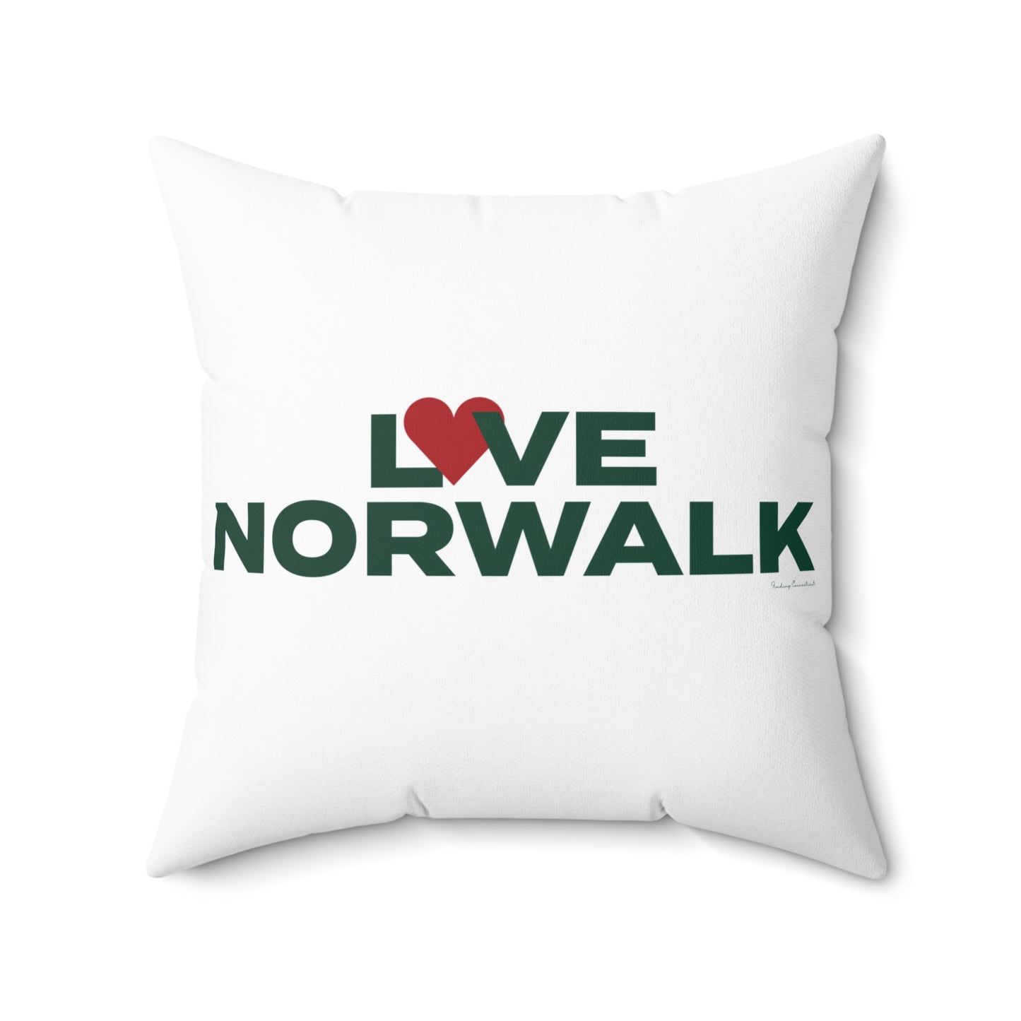 Love Norwalk Spun Polyester Square Pillow