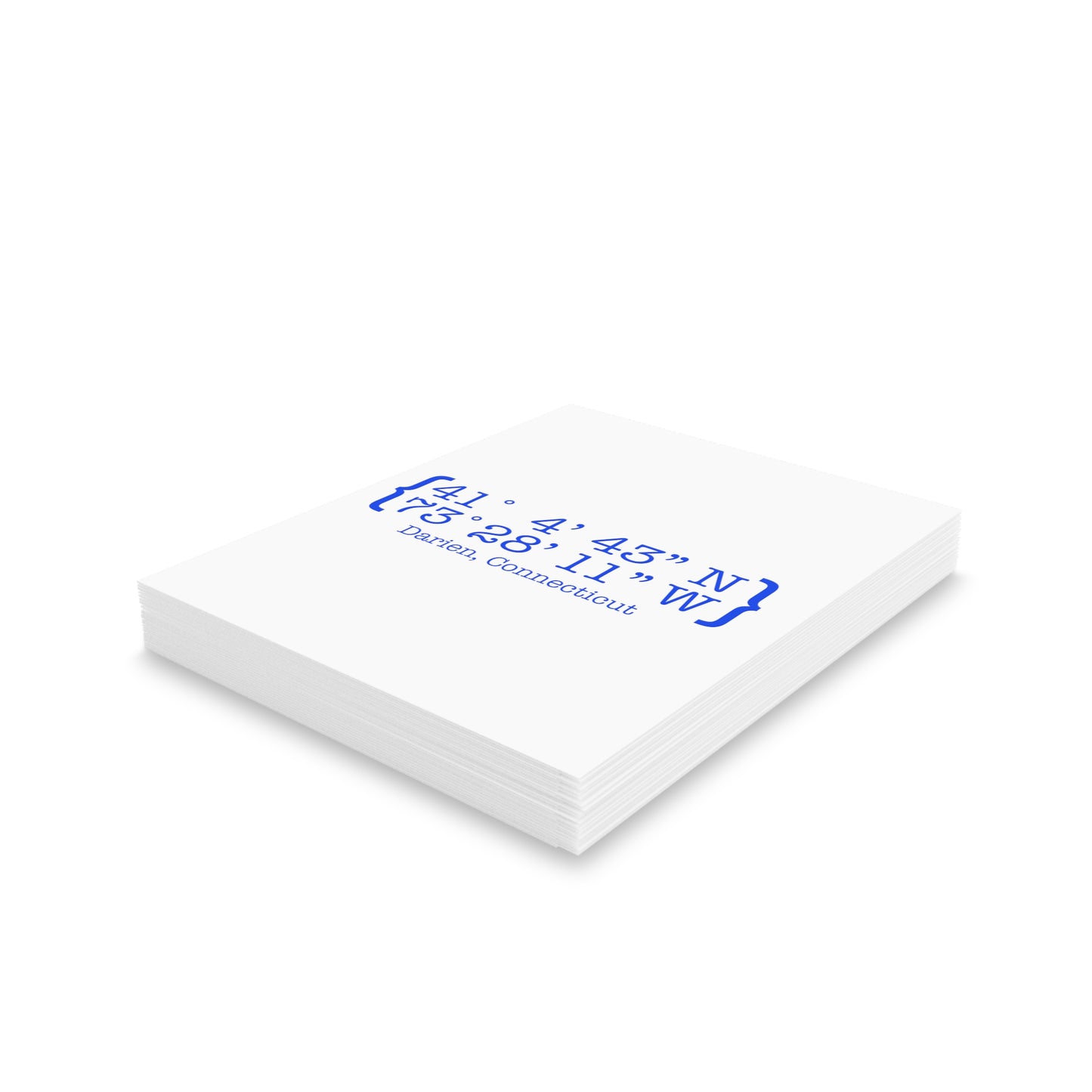 Darien Coordinates Greeting Cards (8, 16, and 24 pcs)