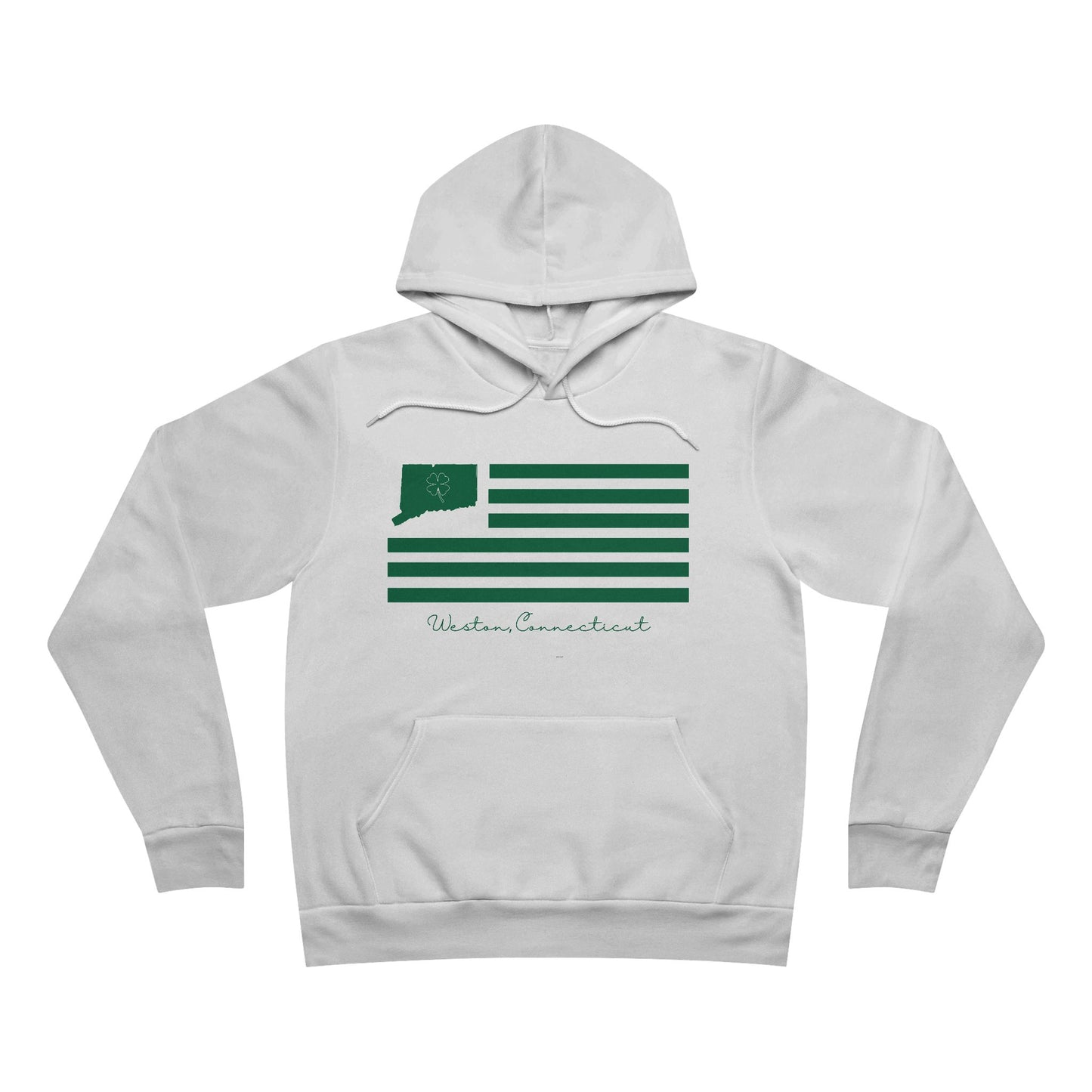 Weston Connecticut St. Patrick’s Day Flag Unisex Sponge Fleece Pullover Hoodie