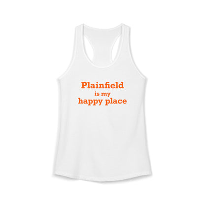 Plainfield is My Happy Place Women's Ideal Racerback Tank Top
