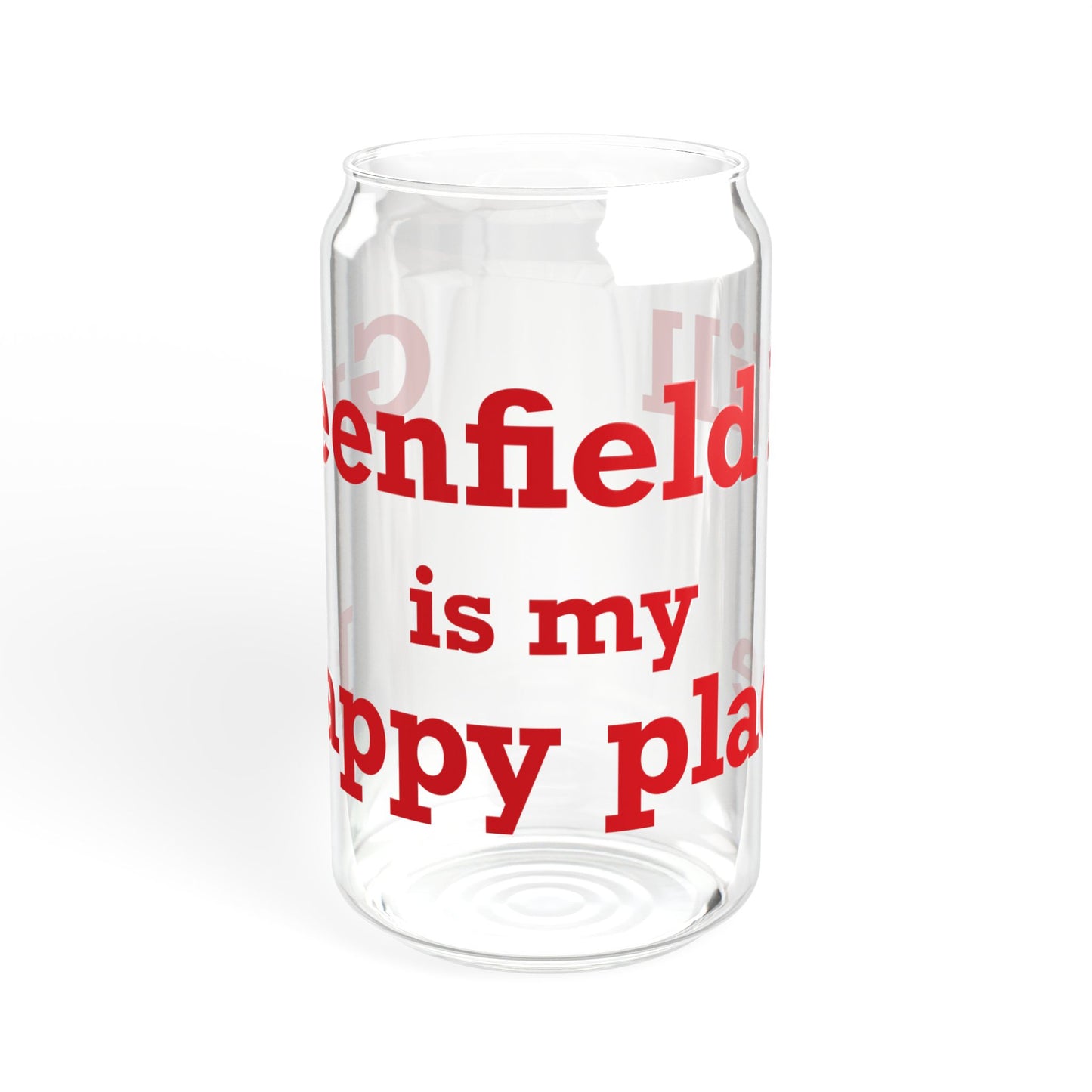 Greenfield Hill is My Happy Place Sipper Glass, 16oz