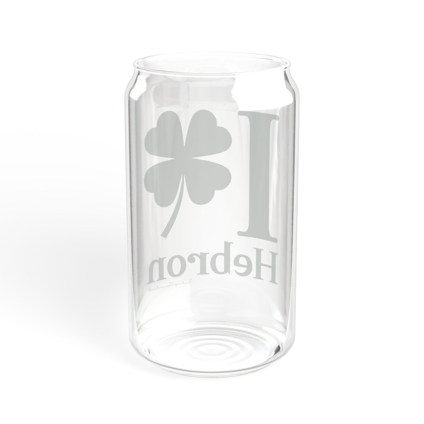 I Clover Hebron Sipper Glass, 16oz