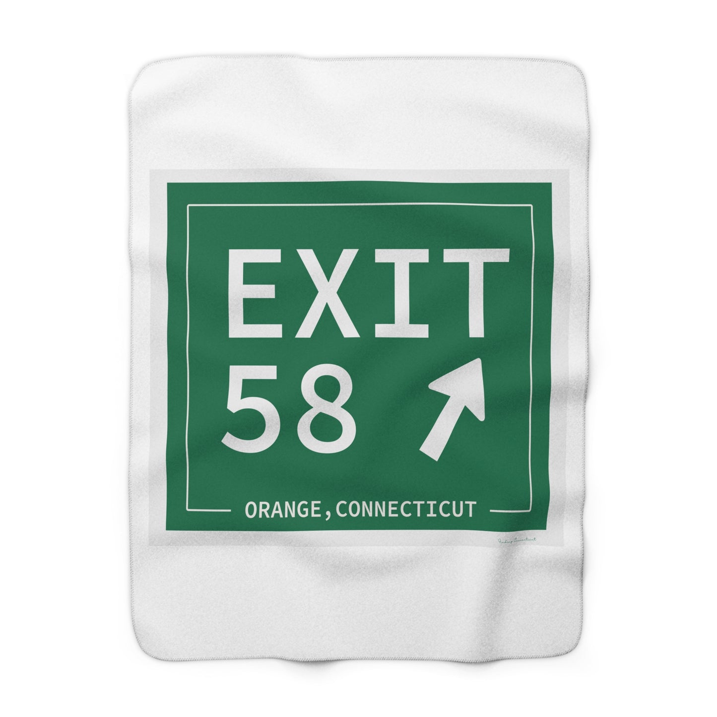Vintage Exit 58 WCP Sign Sherpa Fleece Blanket