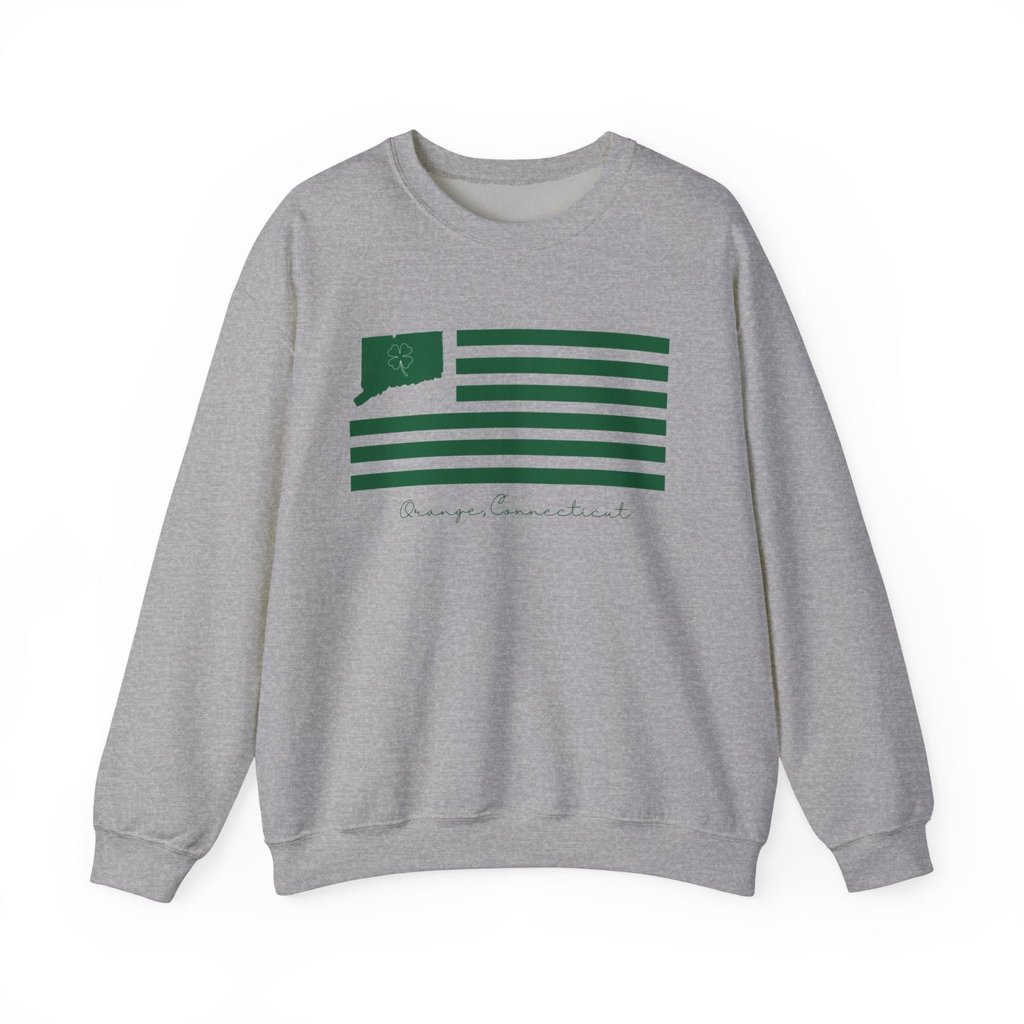 Orange Connecticut St. Patrick’s Day Flag Unisex Heavy Blend™ Crewneck Sweatshirt