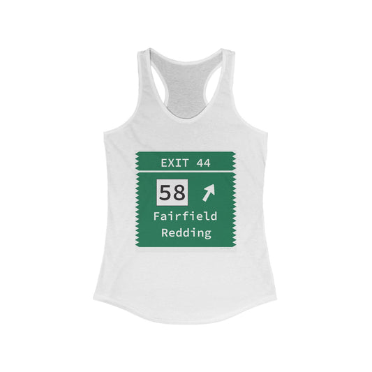 Vintage Merritt Parkway Exit 44 Sign Women's Ideal Racerback Tank Top