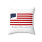 Chester Connecticut Flag Spun Polyester Square Pillow