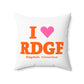 I Heart RDGF Spun Polyester Square Pillow