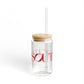 41 Tilt Southport Glass Can with Straw and Lid, 16oz