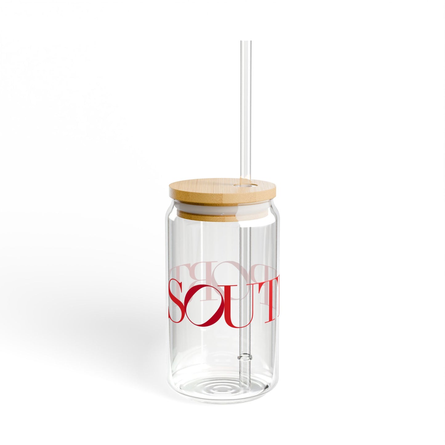 41 Tilt Southport Glass Can with Straw and Lid, 16oz