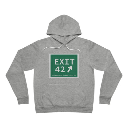 Vintage Exit 42 Merritt Parkway Sign Unisex Sponge Fleece Pullover Hoodie