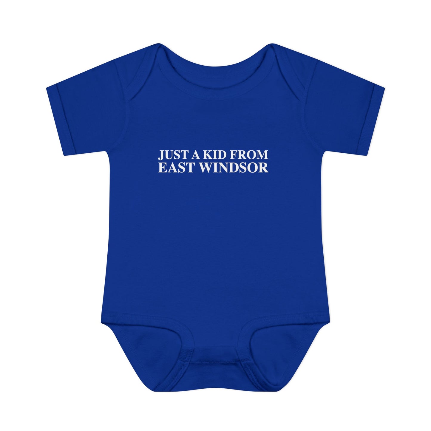 Just a kid from East Windsor Infant Baby Rib Bodysuit