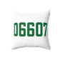 06607 Bridgeport Connecticut Zip Code Spun Polyester Square Pillow