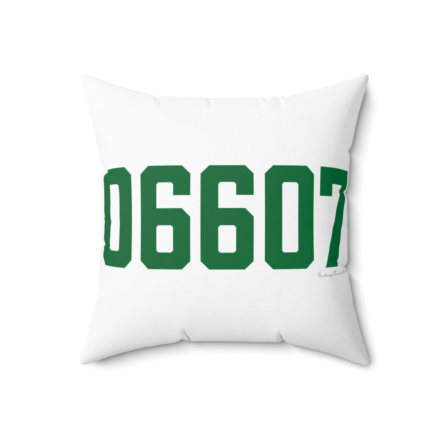 06607 Bridgeport Connecticut Zip Code Spun Polyester Square Pillow