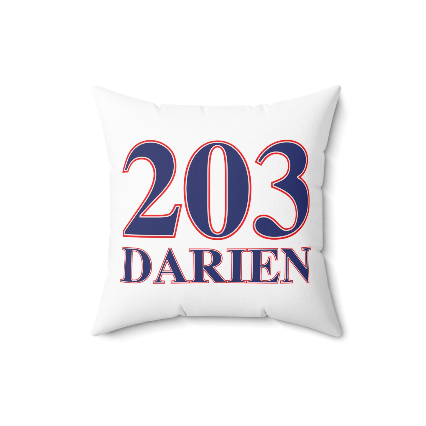 203 Darien Red White & Blue Spun Polyester Square Pillow