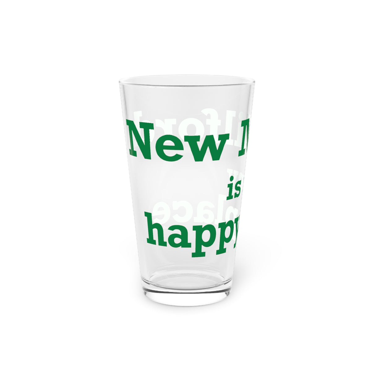 New Milford is My Happy Place Pint Glass, 16oz