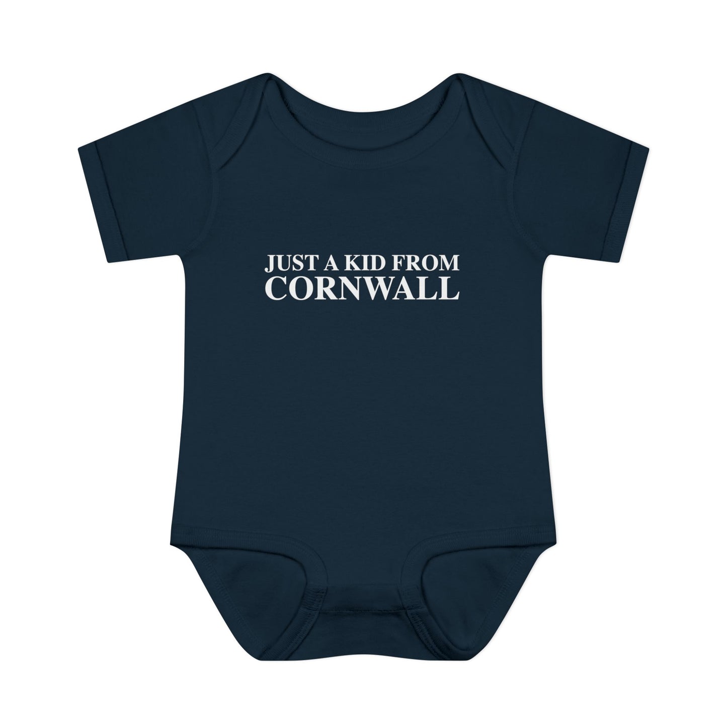 Just a kid from Cornwall Infant Baby Rib Bodysuit