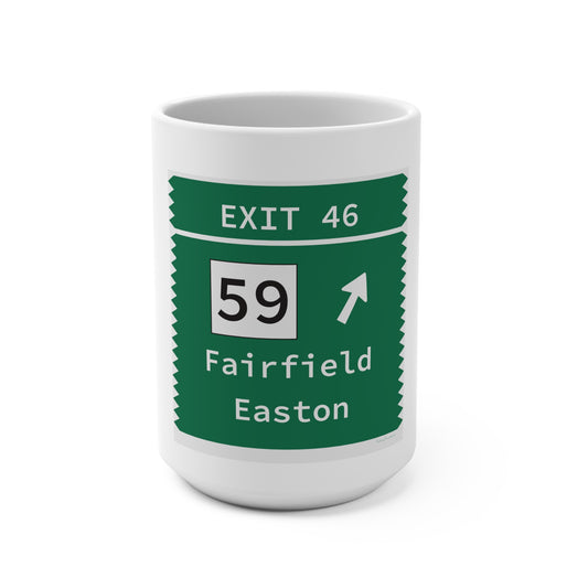 Vintage Merritt Parkway Exit 46 Sign Mug 15oz