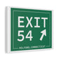 Vintage Exit 54  Merritt Parkway Sign Matte Canvas, Stretched, 1.25"