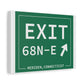 Vintage Exit 68N-E WCP Sign Matte Canvas, Stretched, 1.25"