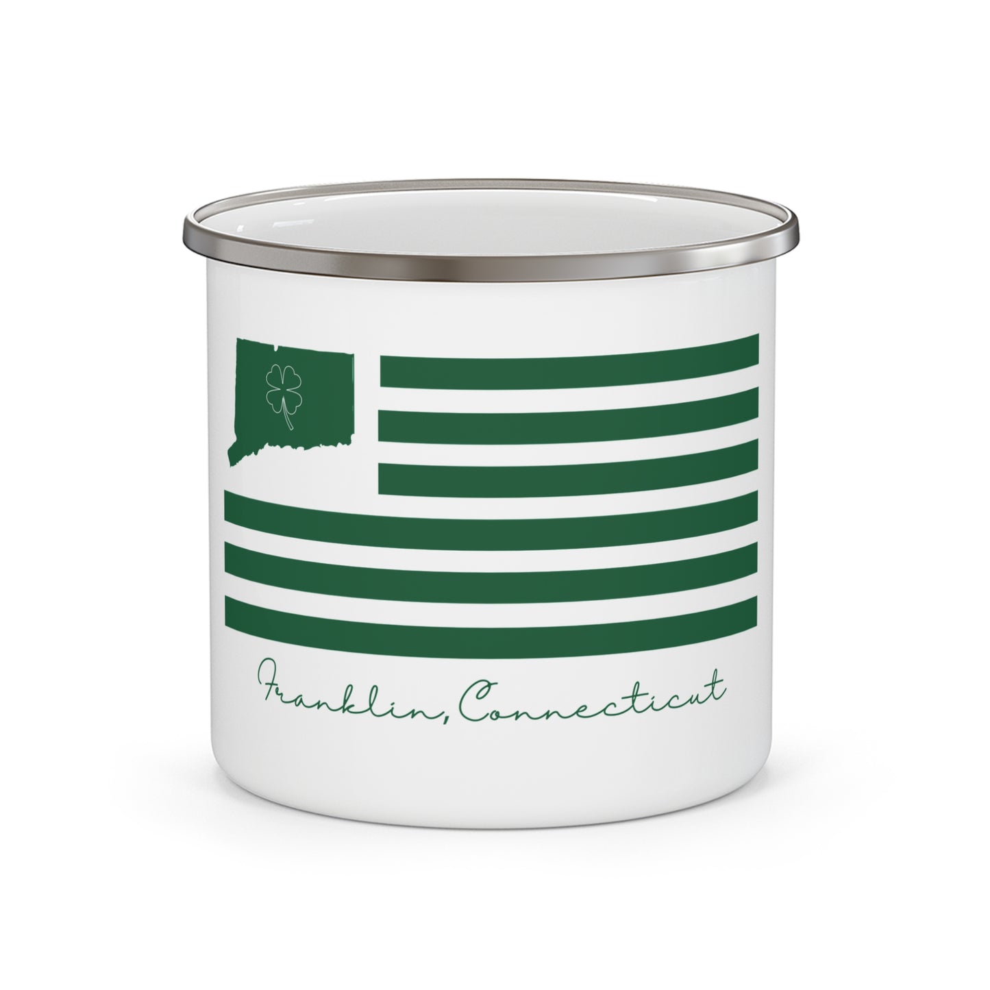 Franklin Connecticut St. Patrick’s Day Flag Enamel Camping Mug