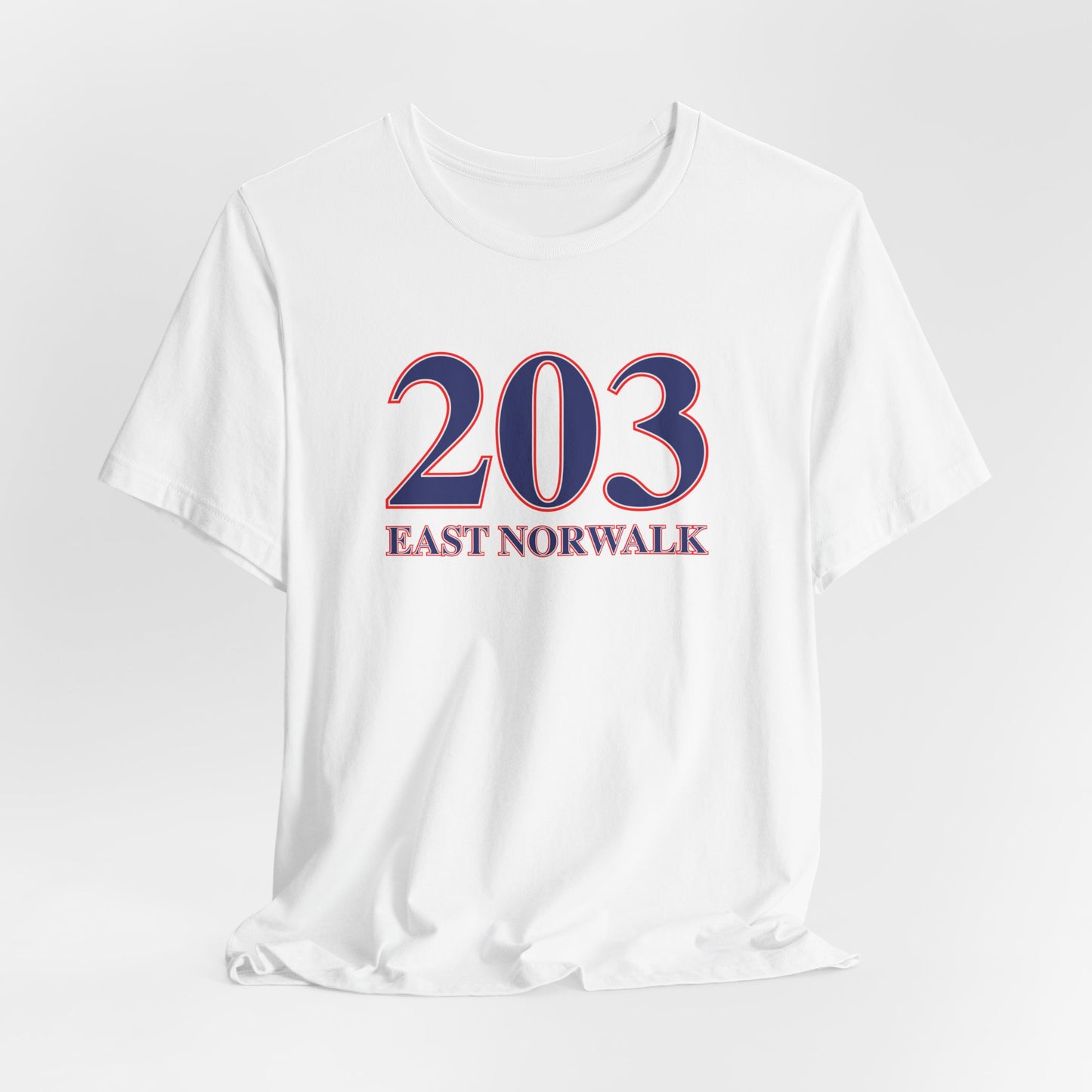 203 East Norwalk Red, White & Blue Unisex Jersey Short Sleeve T-Shirt