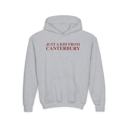 Just a kid from Canterbury Youth Heavy Blend Hooded Sweatshirt