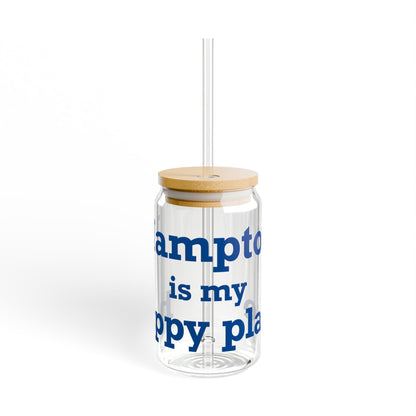 Hampton is My Happy Place Sipper Glass, 16oz