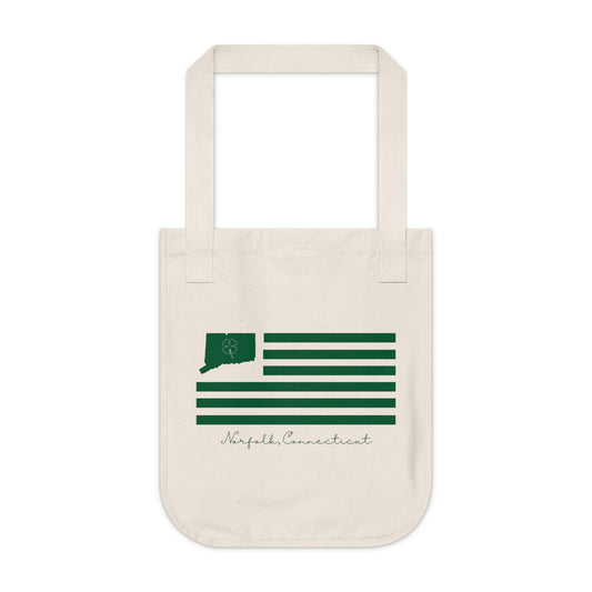Norfolk Connecticut St. Patrick’s Day Flag Organic Canvas Tote Bag