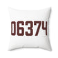 06374 Voluntown Connecticut Zip Code Spun Polyester Square Pillow