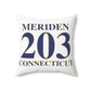 Meriden 203 Connecticut Polyester Square Pillow