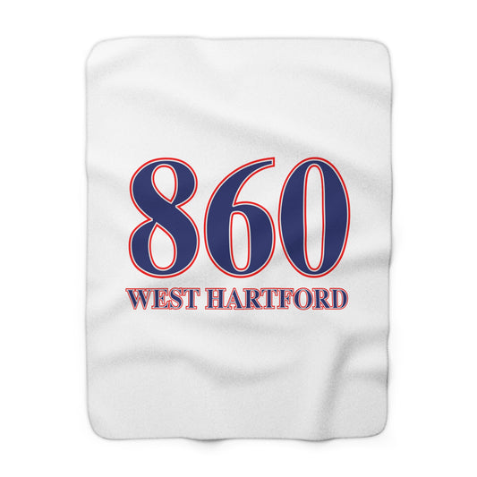 860 West Hartford Red, White & Blue Sherpa Fleece Blanket